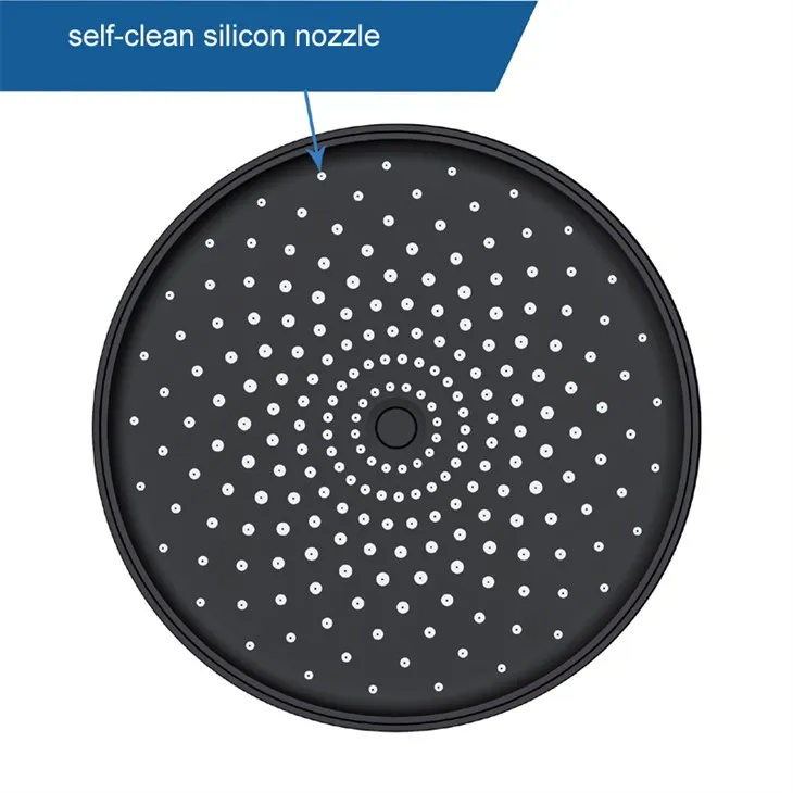 Cap de duș pentru Spa cu debit mare de ploaie - Restrictor de apă detașabil - articulație cu pivotare reglabilă