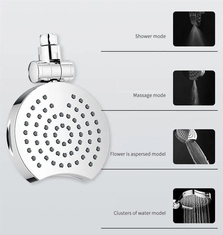 Top1 3 Function Shower Head Manufacturer Perfect Design Plated Face Showerhead