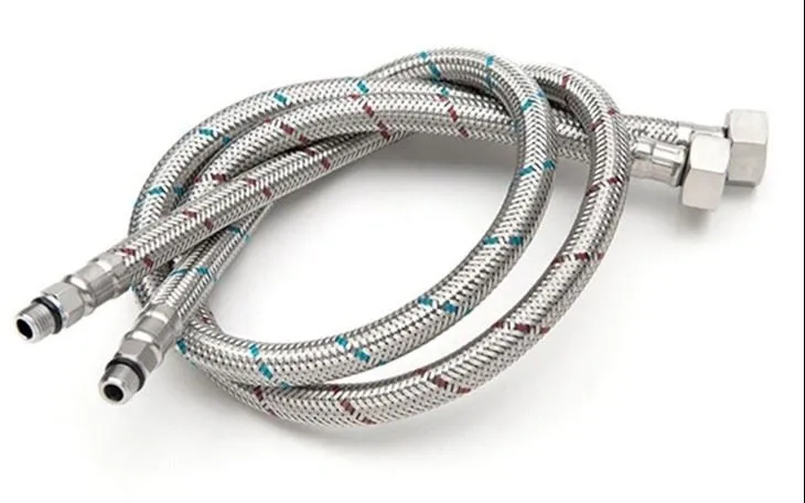 Accesoriu pentru robinet Robinet din oțel inoxidabil Furtun împletit cu conector Filet de compresie de 3/8-inch Femei X M10