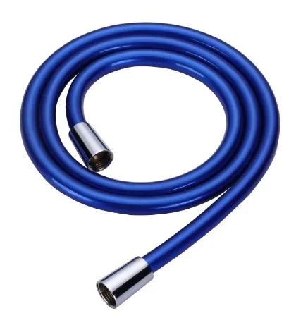 Furtun de plastic pentru duș din PVC cu culoare albastru strălucitor