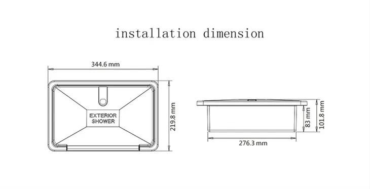 White RV Exterior Shower Head Shower Hose Kit
